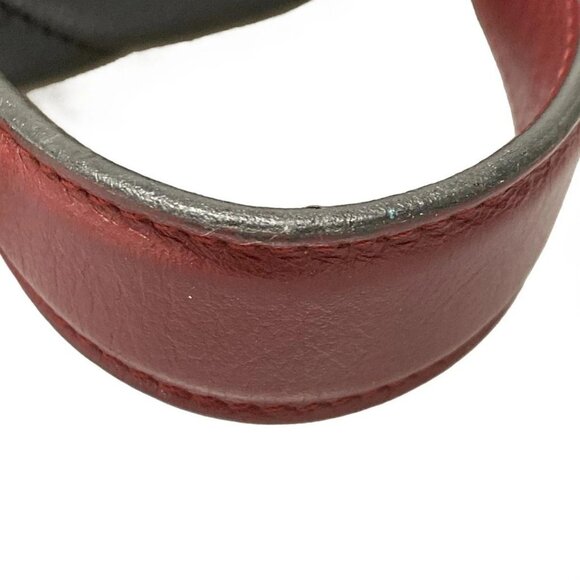 Auth GUCCI GG Marmont mini top handle bag 583571 Black Red Leather Handbag - Picture 7 of 16